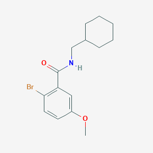 molecular formula C15H20BrNO2 B7477442 2-bromo-N-(cyclohexylmethyl)-5-methoxybenzamide 