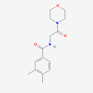 molecular formula C15H20N2O3 B7477443 3,4-dimethyl-N-(2-morpholin-4-yl-2-oxoethyl)benzamide 