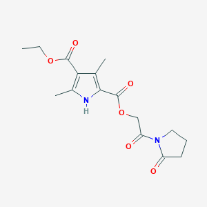 4-O-ethyl 2-O-[2-oxo-2-(2-oxopyrrolidin-1-yl)ethyl] 3,5-dimethyl-1H-pyrrole-2,4-dicarboxylate