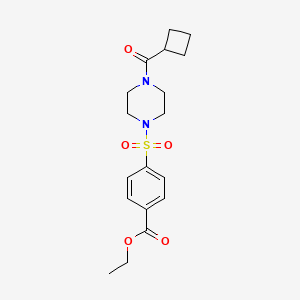 Ethyl 4-[4-(cyclobutanecarbonyl)piperazin-1-yl]sulfonylbenzoate