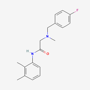 molecular formula C18H21FN2O B7477462 N-(2,3-dimethylphenyl)-2-[(4-fluorophenyl)methyl-methylamino]acetamide 