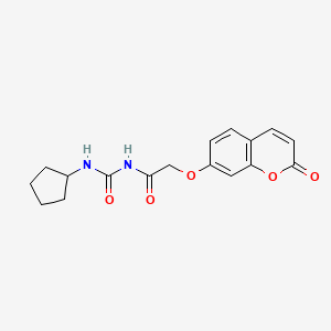 N-(cyclopentylcarbamoyl)-2-(2-oxochromen-7-yl)oxyacetamide