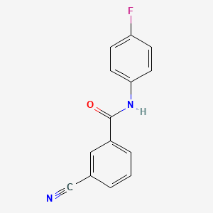 molecular formula C14H9FN2O B7477512 3-cyano-N-(4-fluorophenyl)benzamide 