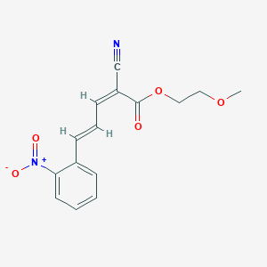 2-methoxyethyl (2Z,4E)-2-cyano-5-(2-nitrophenyl)penta-2,4-dienoate