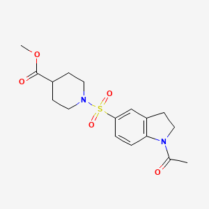 molecular formula C17H22N2O5S B7477600 Methyl 1-[(1-acetyl-2,3-dihydroindol-5-yl)sulfonyl]piperidine-4-carboxylate 