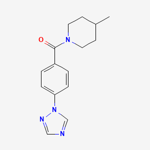 molecular formula C15H18N4O B7477613 (4-Methylpiperidin-1-yl)-[4-(1,2,4-triazol-1-yl)phenyl]methanone 