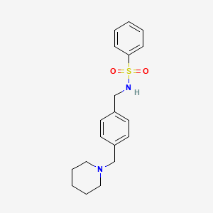 N-[[4-(piperidin-1-ylmethyl)phenyl]methyl]benzenesulfonamide