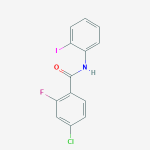 molecular formula C13H8ClFINO B7477696 4-chloro-2-fluoro-N-(2-iodophenyl)benzamide 