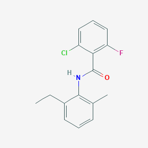 molecular formula C16H15ClFNO B7477703 2-chloro-N-(2-ethyl-6-methylphenyl)-6-fluorobenzamide 