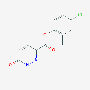 molecular formula C13H11ClN2O3 B7477747 (4-Chloro-2-methylphenyl) 1-methyl-6-oxopyridazine-3-carboxylate 