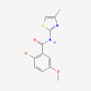 2-bromo-5-methoxy-N-(4-methyl-1,3-thiazol-2-yl)benzamide