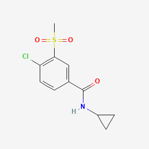 molecular formula C11H12ClNO3S B7477770 4-chloro-N-cyclopropyl-3-methanesulfonylbenzamide 