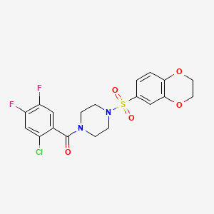 (2-Chloro-4,5-difluorophenyl)-[4-(2,3-dihydro-1,4-benzodioxin-6-ylsulfonyl)piperazin-1-yl]methanone