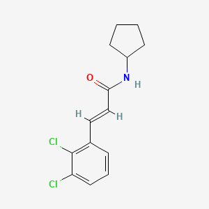 molecular formula C14H15Cl2NO B7477800 N-cyclopentyl-3-(2,3-dichlorophenyl)prop-2-enamide 