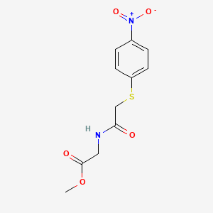 molecular formula C11H12N2O5S B7477806 Methyl 2-[[2-(4-nitrophenyl)sulfanylacetyl]amino]acetate 