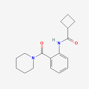 molecular formula C17H22N2O2 B7477814 N-[2-(piperidine-1-carbonyl)phenyl]cyclobutanecarboxamide 