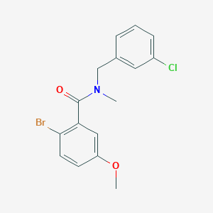 2-bromo-N-[(3-chlorophenyl)methyl]-5-methoxy-N-methylbenzamide