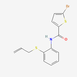 molecular formula C14H12BrNOS2 B7477850 5-bromo-N-(2-prop-2-enylsulfanylphenyl)thiophene-2-carboxamide 