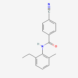 molecular formula C17H16N2O B7477861 4-cyano-N-(2-ethyl-6-methylphenyl)benzamide 