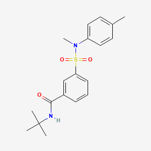 molecular formula C19H24N2O3S B7477871 N-tert-butyl-3-[methyl-(4-methylphenyl)sulfamoyl]benzamide 