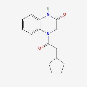 molecular formula C15H18N2O2 B7477887 4-(2-Cyclopentylacetyl)-1,3-dihydroquinoxalin-2-one 