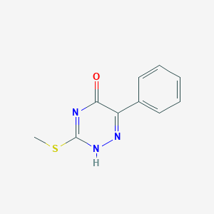 molecular formula C10H9N3OS B074779 3-methylsulfanyl-6-phenyl-2H-1,2,4-triazin-5-one CAS No. 1566-37-6