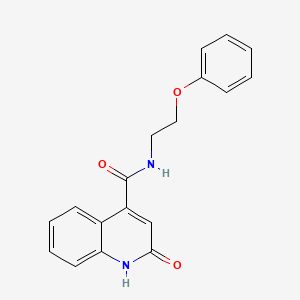 molecular formula C18H16N2O3 B7477906 2-oxo-N-(2-phenoxyethyl)-1H-quinoline-4-carboxamide 