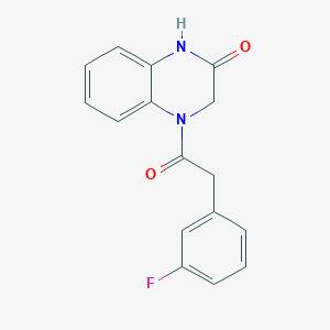 4-[2-(3-Fluorophenyl)acetyl]-1,3-dihydroquinoxalin-2-one