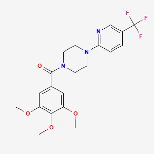molecular formula C20H22F3N3O4 B7477923 [4-[5-(Trifluoromethyl)pyridin-2-yl]piperazin-1-yl]-(3,4,5-trimethoxyphenyl)methanone 