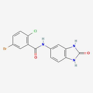molecular formula C14H9BrClN3O2 B7477935 5-bromo-2-chloro-N-(2-oxo-1,3-dihydrobenzimidazol-5-yl)benzamide 