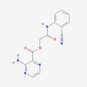 molecular formula C14H11N5O3 B7477940 [2-(2-Cyanoanilino)-2-oxoethyl] 3-aminopyrazine-2-carboxylate 