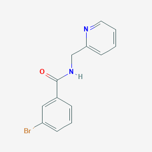 molecular formula C13H11BrN2O B7477946 3-bromo-N-(pyridin-2-ylmethyl)benzamide 