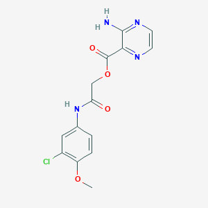 molecular formula C14H13ClN4O4 B7477958 [2-(3-Chloro-4-methoxyanilino)-2-oxoethyl] 3-aminopyrazine-2-carboxylate 