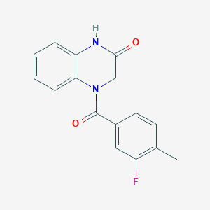 molecular formula C16H13FN2O2 B7477980 4-(3-Fluoro-4-methylbenzoyl)-1,3-dihydroquinoxalin-2-one 