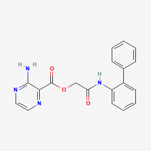 molecular formula C19H16N4O3 B7477986 [2-Oxo-2-(2-phenylanilino)ethyl] 3-aminopyrazine-2-carboxylate 