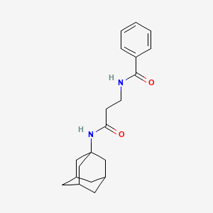 molecular formula C20H26N2O2 B7477997 N-[3-(1-adamantylamino)-3-oxopropyl]benzamide 
