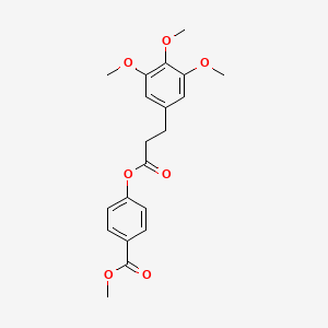 molecular formula C20H22O7 B7478009 Methyl 4-[3-(3,4,5-trimethoxyphenyl)propanoyloxy]benzoate 