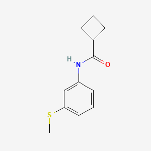 molecular formula C12H15NOS B7478025 N-(3-methylsulfanylphenyl)cyclobutanecarboxamide 