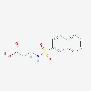 molecular formula C14H15NO4S B7478083 3-(Naphthalene-2-sulfonamido)butanoic acid 