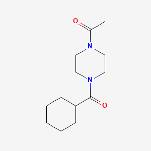 molecular formula C13H22N2O2 B7478124 1-[4-(Cyclohexanecarbonyl)piperazin-1-yl]ethanone 