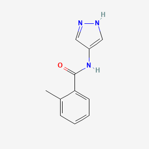 molecular formula C11H11N3O B7478150 2-methyl-N-(1H-pyrazol-4-yl)benzamide 