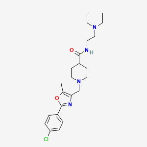 1-[[2-(4-chlorophenyl)-5-methyl-1,3-oxazol-4-yl]methyl]-N-[2-(diethylamino)ethyl]piperidine-4-carboxamide