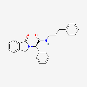 molecular formula C25H24N2O2 B7478240 (2R)-2-(1-oxo-1,3-dihydro-2H-isoindol-2-yl)-2-phenyl-N-(3-phenylpropyl)ethanamide 