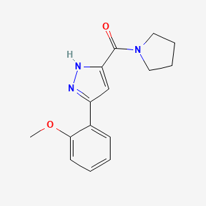 molecular formula C15H17N3O2 B7478256 3-(2-methoxyphenyl)-5-(pyrrolidin-1-ylcarbonyl)-1H-pyrazole 