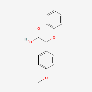 molecular formula C15H14O4 B7478275 2-(4-Methoxyphenyl)-2-phenoxyacetic acid 