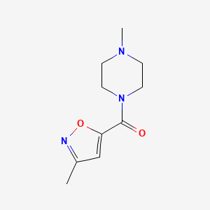 molecular formula C10H15N3O2 B7478285 (3-Methyl-1,2-oxazol-5-yl)-(4-methylpiperazin-1-yl)methanone 