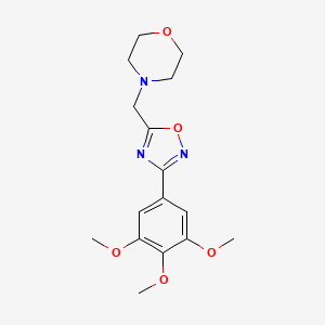 molecular formula C16H21N3O5 B7478339 4-{[3-(3,4,5-Trimethoxyphenyl)-1,2,4-oxadiazol-5-yl]methyl}morpholine 