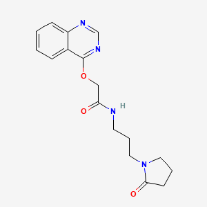 molecular formula C17H20N4O3 B7478360 N-[3-(2-oxopyrrolidin-1-yl)propyl]-2-quinazolin-4-yloxyacetamide 