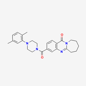 3-{[4-(2,5-dimethylphenyl)piperazin-1-yl]carbonyl}-7,8,9,10-tetrahydroazepino[2,1-b]quinazolin-12(6H)-one
