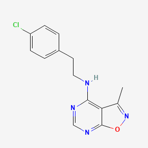 molecular formula C14H13ClN4O B7478409 N-[2-(4-chlorophenyl)ethyl]-3-methylisoxazolo[5,4-d]pyrimidin-4-amine 